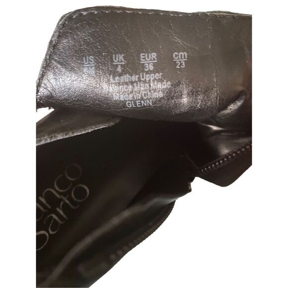 Franco Sarto, black suede, leather ankle booties, size 6 - Picture 5 of 5